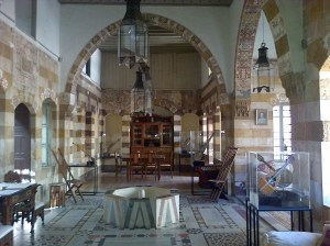 Debbane Palace in Old Sidon, now restored as a museum. 200 refugees sheltered here for five years duing the Lebanese Civil War [DD, 2014]