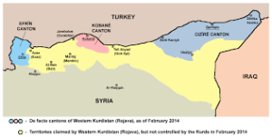 map of rojava cantons