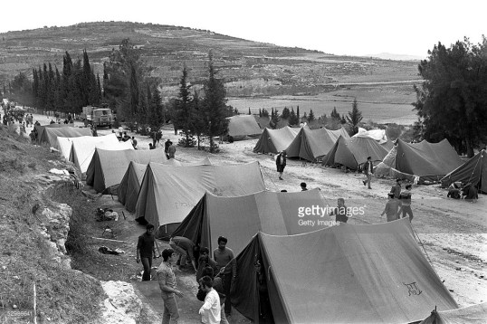 Israelis occupying Sebastia railway station