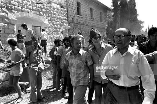 Menachem Begin at Sebastia 1976