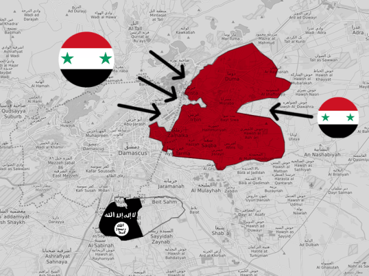 Syria-ISIS Damascus map